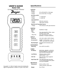 Thumbnail of document Manual - CSG Current/Voltage Signal Generator